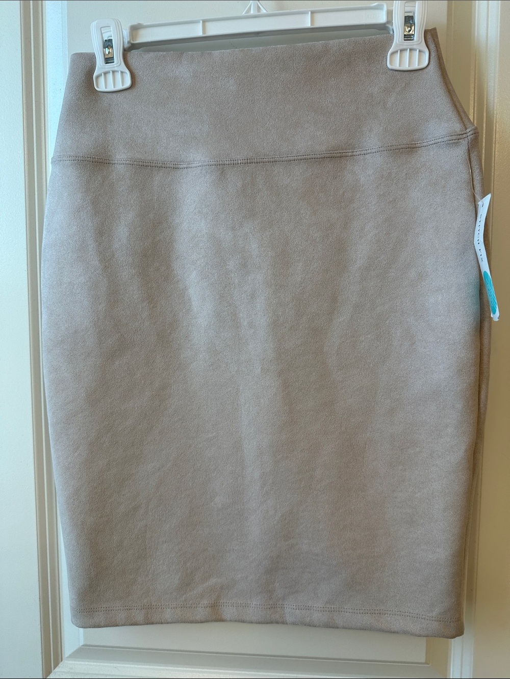 Renee C. Light Taupe Pencil Skirt